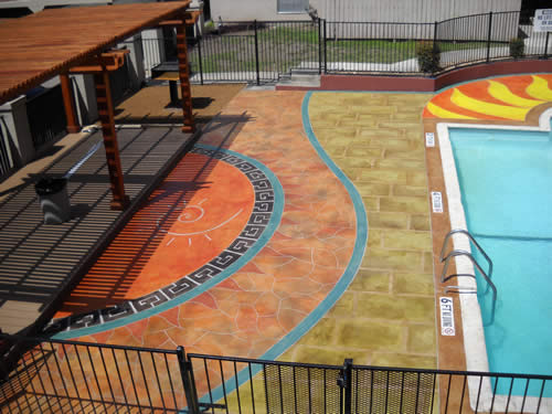 concrete overlay, pool deck