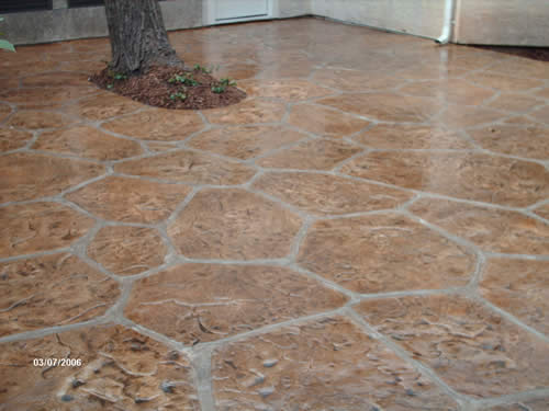 Stained concrete floor