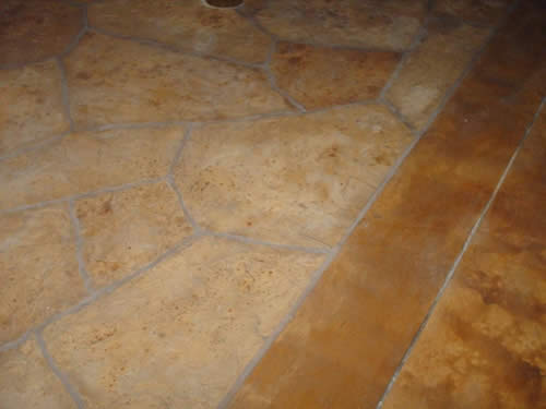 stamped concrete overlay