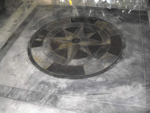 faux finish over concrete overlay