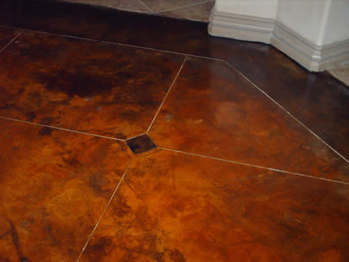 acid stained concrete floor