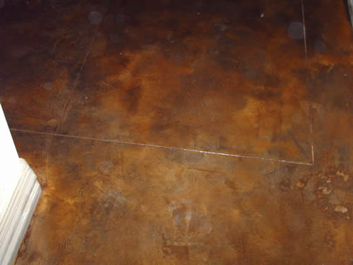 acid stained floor