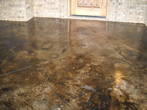 acid stained overlay