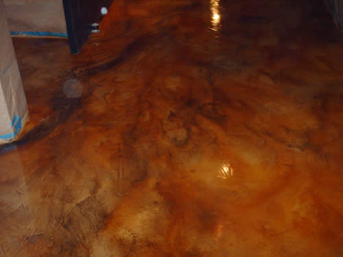 Acid stained floor