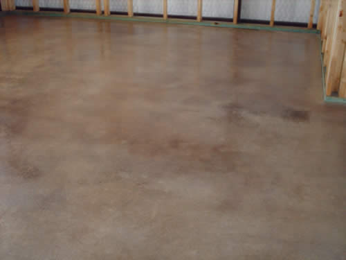 Stained concrete floor
