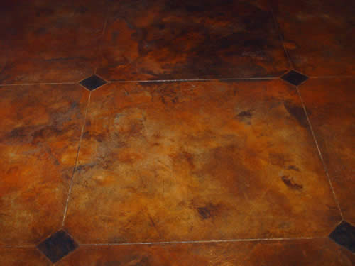 acid stained floor