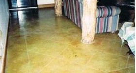 acid stained floor