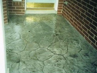 stamped overlay random stone 